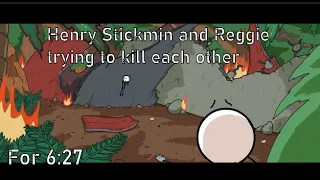 Henry Stickmin and Reggie trying to kill each other for 6 minutes and 29 seconds