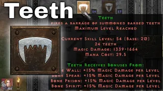 D2R Skills & Abilities -  Teeth (Necromancer, Poison & Bone)