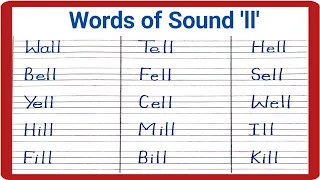 sound 'll' # how to write words of sound 'll' in english #viralvideo