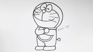 How to Draw Doraemon Easy || doraemon drawing step by step || Easy drawing ideas for beginners