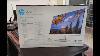 HP M27f 27 inch Diagonal FHD Monitor Unboxing, Installation | Hp m27f Monitor First impression