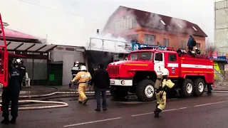 Пожар в центре Кызыла