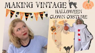 Making a vintage Halloween clown costume