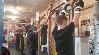 Monday Night Boxing Practice At Abbotsford Boxing & Fitness.