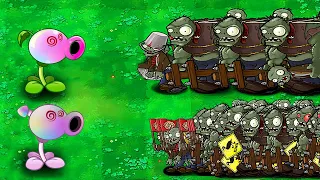 2 Hypno Peashooter vs 999999 Giga Gargantuar PvZ in Plants vs Zombies Attack!