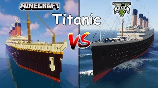 GTA 5 TITANIC VS MINECRAFT TITANIC  - WHO IS BEST?