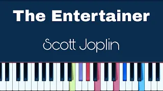 Scott Joplin - The Entertainer  ( Easy  Piano Tutorial  With  Sheet )