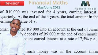 Financial Maths Revision | Mathematics | DBE May/June 2021 | Mlungisi Nkosi