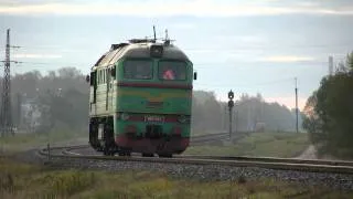 Тепловозы М62-1244 и ER20-023 на перегоне Зокниай-Шяуляй/M62-1244 & ER20-023 Zokniai-Šiauliai