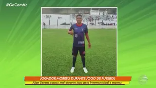 Jogador de futebol morre em campo durante partida em Piritiba - BA - 30/09/2019