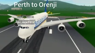 Singapore Airlines - Perth to Orenji | ROBLOX PTFS