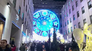 NYC Christmas 2023 ✨ 6th Avenue, Rockefeller Christmas Tree, Saks Light Show 4K