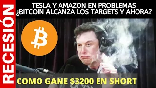 ¿BITCOIN ALCANZA LOS TARGETS Y AHORA? TESLA Y AMAZON EN PROBLEMAS