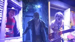 [4k] Freddy, Jason, Leatherface ALL in 1 Maze Highlights - Halloween Horror Nights 2017