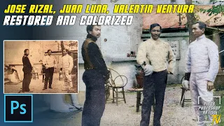 Jose RIZAL, Juan LUNA, Valentin VENTURA RESTORED and COLORIZED | Old Photo Philippines