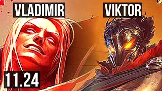 VLADIMIR vs VIKTOR (MID) | 8/0/2, Legendary, 300+ games, Rank 12 Vlad | NA Master | 11.24