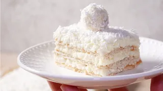 Raffaello Cake, Only 10 Minutes Preparation, No Bake