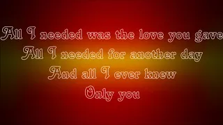 Yazoo - Only You (Lyric Video)