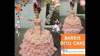 Barbie doll cake | barbie doll cake decorating ideas | How to make barbie doll cake