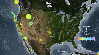 40 Years of Earthquakes in the Contiguous United States: 1980 - 2020