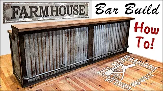 How to Build a Farmhouse Bar - Industrial Furniture