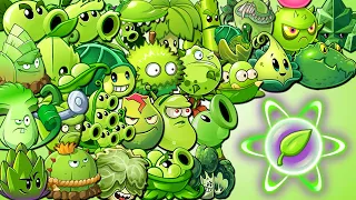 Pvz2 Challenge - All GREEN Plants Power Up in Plants vs Zombies 2