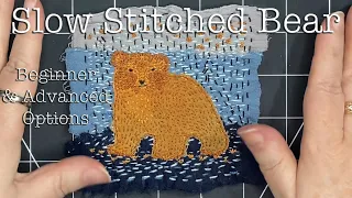 Slow Stitching Bear Cub Using Recycled Quilt Fabric Scraps Relaxing Textile Art