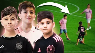 Les fils de MESSI choquent INTER MIAMI😱 LES NOUVELLES STARS DU FOOTBALL À MIAMI Thiago Mateo et Ciro