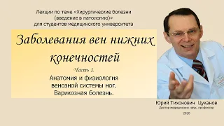 Болезни вен, часть 1. Варикозная болезнь  (первичный варикоз). Лекция для студентов медуниверситета.