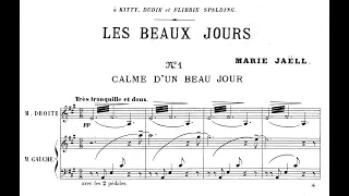 Marie Jaëll - Les beaux jours for piano (with score)