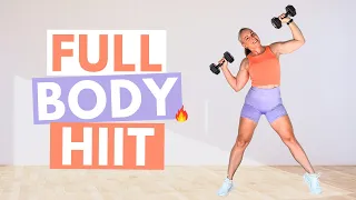 30 MIN SWEATY HIIT | Full Body No Repeat Dumbbell Workout