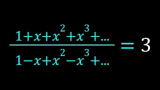 A Ratio of Two Infinite Geometric Series