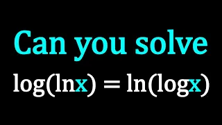 A Very Logarithmic Equation