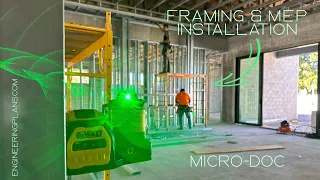 Interior Metal Wall Framing, Plumbing, Mechanical and Electrical Installation in South Florida.