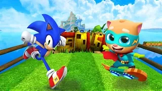 Sonic Dash vs Talking Tom Hero Dash Two screens - New Update 2020 - Android Gameplay