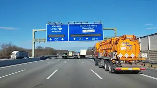 Autobahnfahrt von München nach Stuttgart / Einspannungshilfe und Autobahngenuss