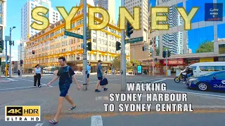 WALKING SYDNEY HARBOUR TO SYDNEY CITY CENTRAL 🇦🇺 | 4K HDR