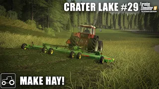 Making & Baling Hay, Harvesting Wheat & Canola, Crater Lake #29 Farming Simulator 19 Timelapse