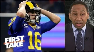 Jared Goff looked petrified in Rams’ Super Bowl LIII loss – Stephen A. | First Take