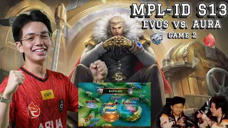 Casters Can't believe in YAWI Tigreal set-up🤯, EVOS vs. AURA, MPL-ID S13, GAME2