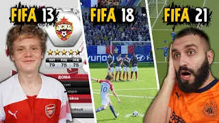 ИГРАЕМ во ВСЕ ЧАСТИ FIFA до ПЕРВОГО ГОЛА!