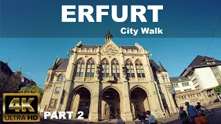 ERFURT City Walk Part 2 |  4K UHD | ⛅ | 🇩🇪 | GERMANY