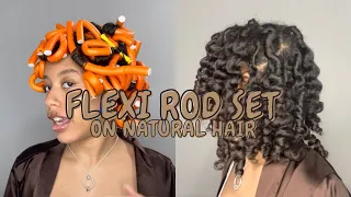 How To Do A Flexi Rod Set On Natural Hair | Heat Damaged
