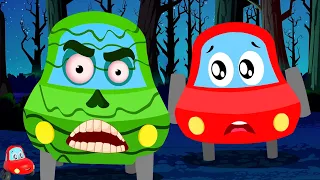 Zombies In The Dark Halloween Song & Car Cartoon Video for Kids