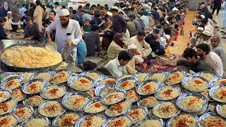 Road Side Ramadan Free Food In Iftar | Kabuli Pulao For 1000+ People At Iftar | Huge Free Food Iftar