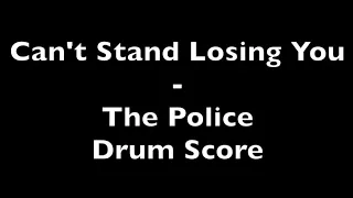 Can't Stand Losing You - The Police - Drum Score DIFFICULTY 3/5 ⭐️