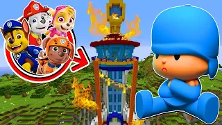 POCOYO DESTRUYE la CASA de PAW PATROL | Las Aventuras de BLUEY en Minecraft!