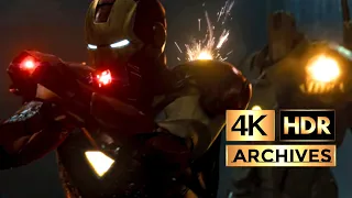 Iron Man 2 [ 4K - HDR ] - Iron Man and War Machine vs Hammer Drones - Fight Scene (2010)