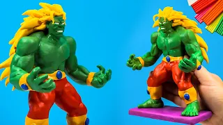 Making Hulk mix Super Saiyan Son Goku with clay 🧟 Marvel mix Dragonball 🧟 Polymer Clay Tutorial