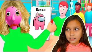 БАЛДИ - ДЕВУШКА?! ЖЕСТЬ! Я СТАВЛЮ ОЦЕНКИ в ШКОЛЕ! Симулятор учителя Teacher Simulator Валеришка